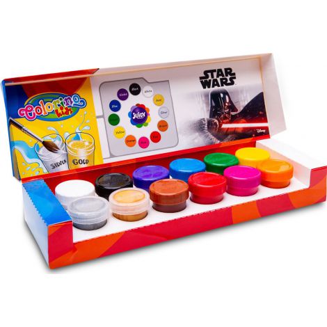 Farby plakatowe Colorino Disney Star Wars, 12 kolorów x 20ml - 2